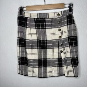 Jen's Pirate Booty Seattle Sounds Black White Check Mini Skirt Free People Small